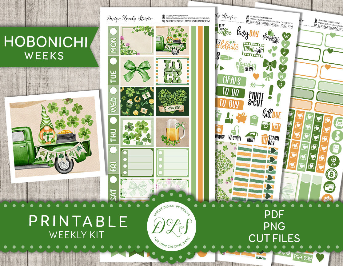 Printable Hobonichi Weeks Kit Printable ST. PATRICK'S DAY - Etsy UK