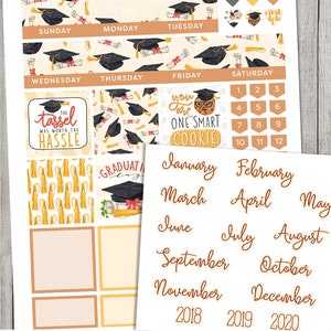 Graduation Planner Stickers Kit, Big Happy Planner Monthly Kit ...