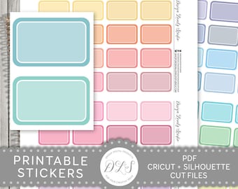 pastel half box planner stickers half box printables rounded etsy