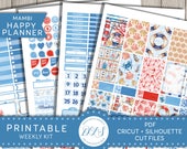 Happy Planner Stickers, Happy Planner Weekly Printable, Weekly Printable Stickers, Happy Planner Summer Kit, Summer Weekly Stickers, HP130