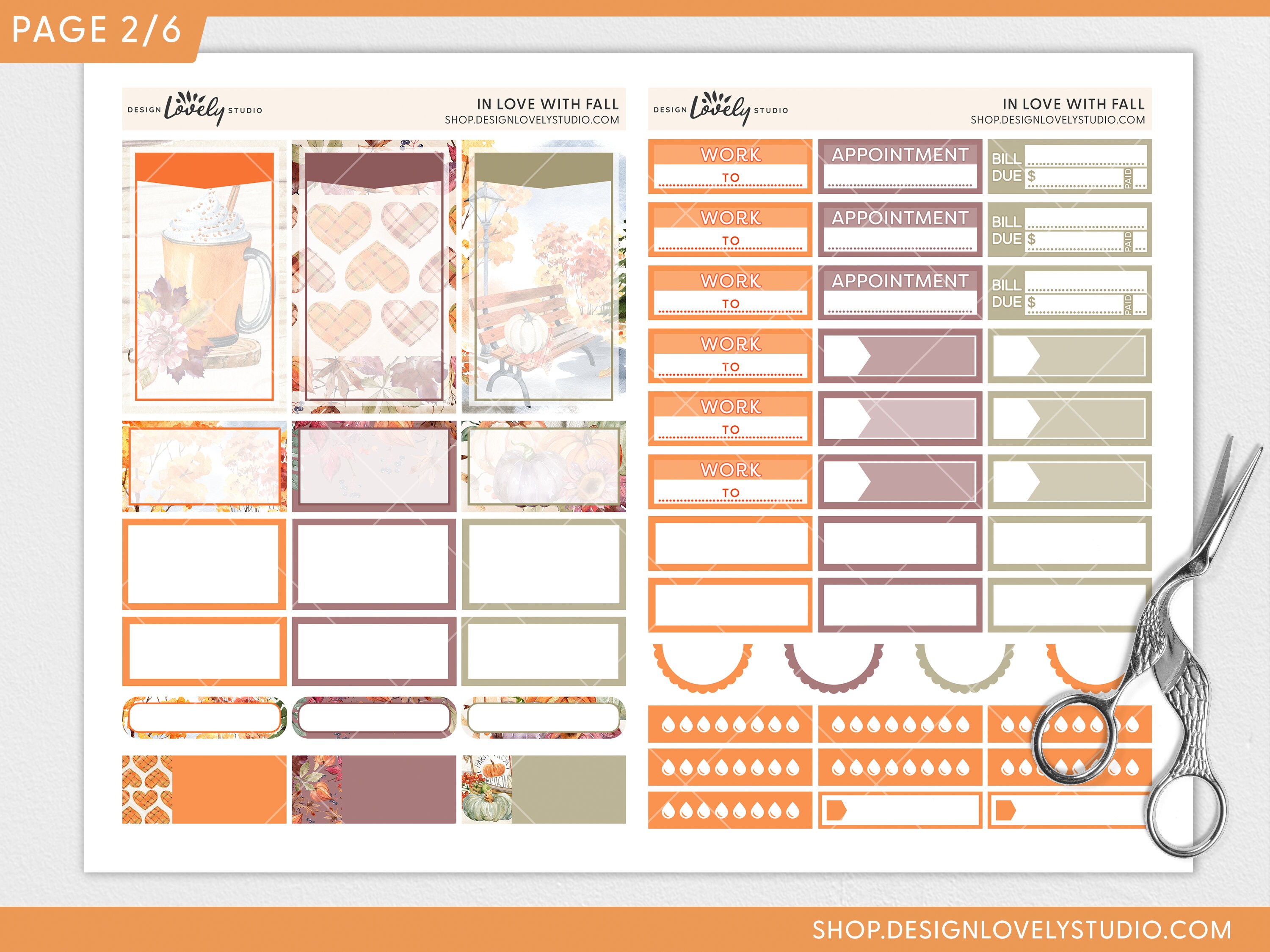 Happy Planner Printable Stickers, Fall Planner Stickers, Weekly Sticker ...