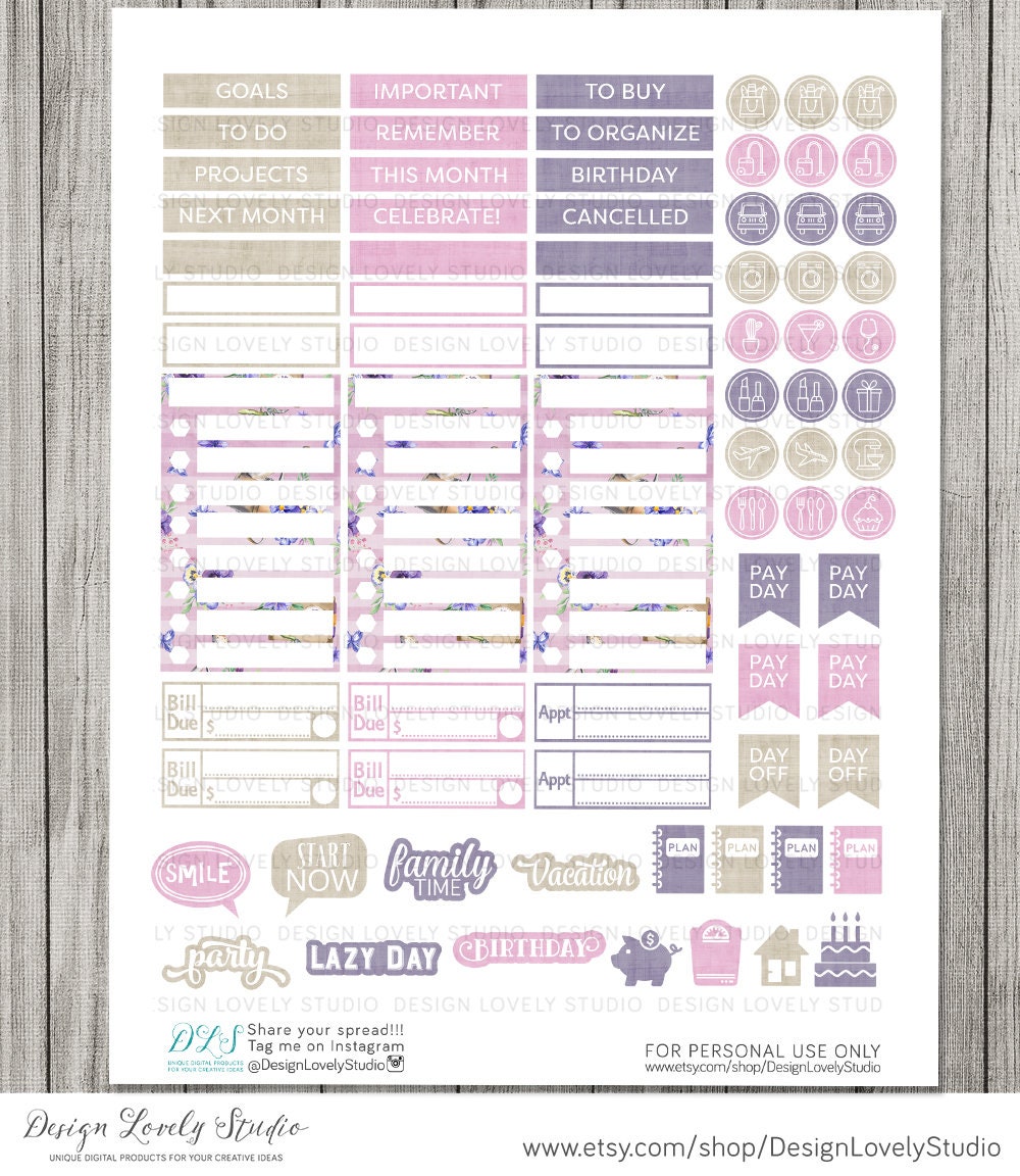 Big Happy Planner Monthly Kit Printable Monthly Planner - Etsy