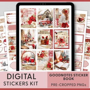 Digitale kerstplannerstickers, vakantiestickers, decemberplanner, Goodnotes-stickers, voorgesneden stickers, iPad-stickers, DG170