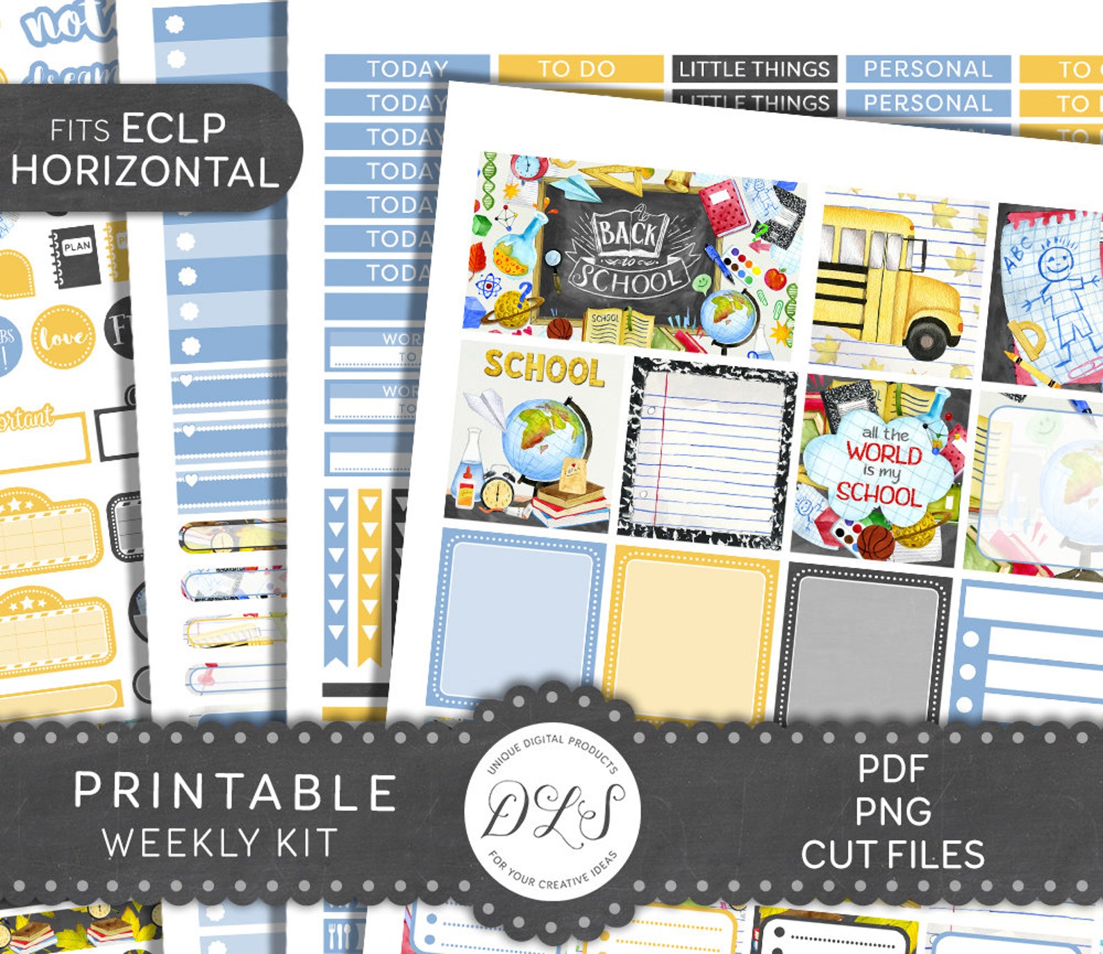 Printable BACK TO SCHOOL Planner Stickers Back to School | Etsy
