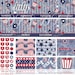 July Monthly View Kit, July Monthly Stickers, ECLP July Stickers, 4th ...