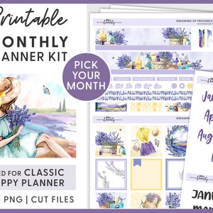 Happy Planner Stickers Kit, Monthly Planner Stickers, Printable Planner Stickers,  Monthly Sticker Kit, Cut Files, Summer Stickers, HPMV198