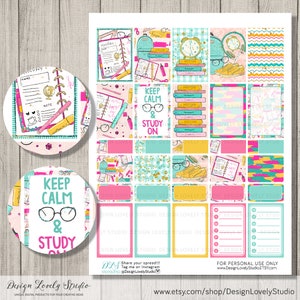 Printable BACK TO SCHOOL Planner Stickers, Happy Planner Back to School ...