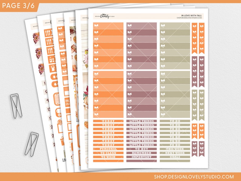 Big Happy Planner Printable Stickers Fall Planner Stickers - Etsy