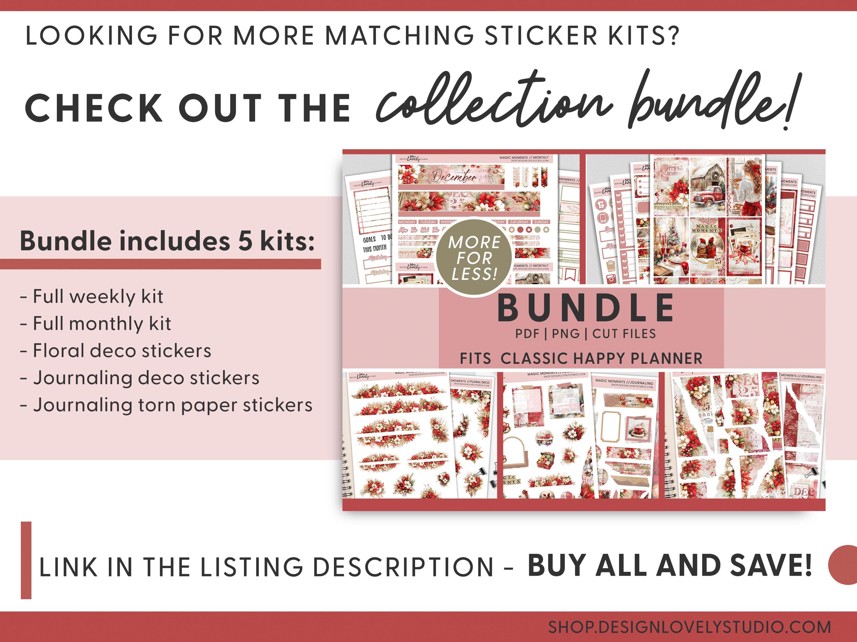 Christmas Planner Stickers, Happy Planner Printable Stickers, Holiday