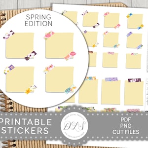 Afdrukbare STICKY NOTES, afdrukbare functionele planner stickers, erin Condren stickers, happy planner stickers, BuJo stickers, DS186