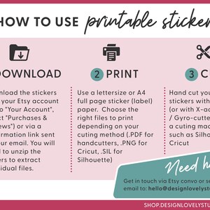 Floral Journaling Sticker Kit, Botanical Planner Stickers, Printable Journaling Stickers, Bullet Journal Stickers, Watercolor Stickers,JS113 image 5