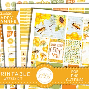 Happy Planner PRINTABLE Weekly Kit Honey Bee Planner | Etsy