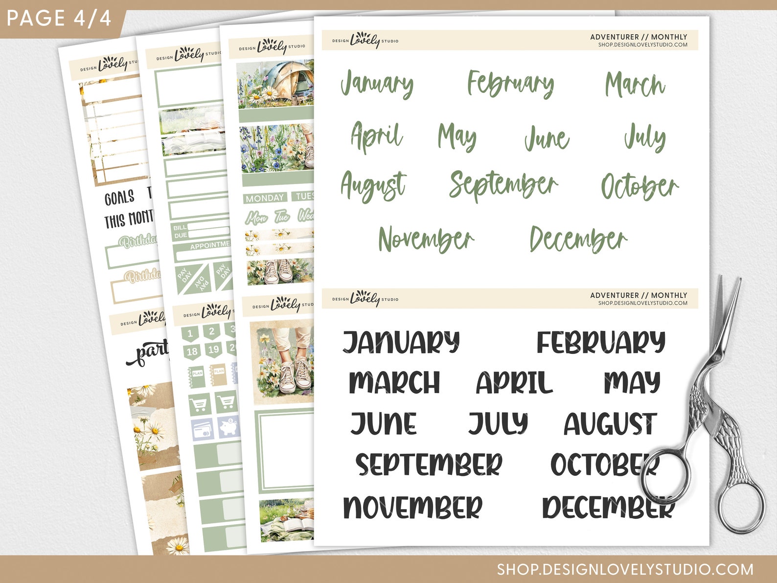 June Monthly Sticker Kit, July Planner Stickers, August Monthly Kit ...