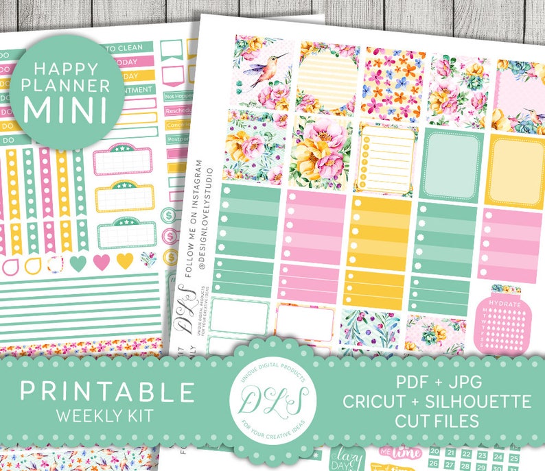 mini happy planner stickers printable happy planner stickers etsy