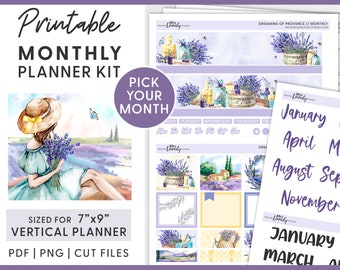 Monatssticker, druckbare Sticker, Sommer Sticker, Monatssticker Kit, Erin Condren Sticker, MV199