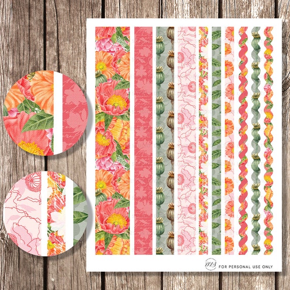 Late Summer - Watercolor Planner Stickers MINI - Monthly Dates