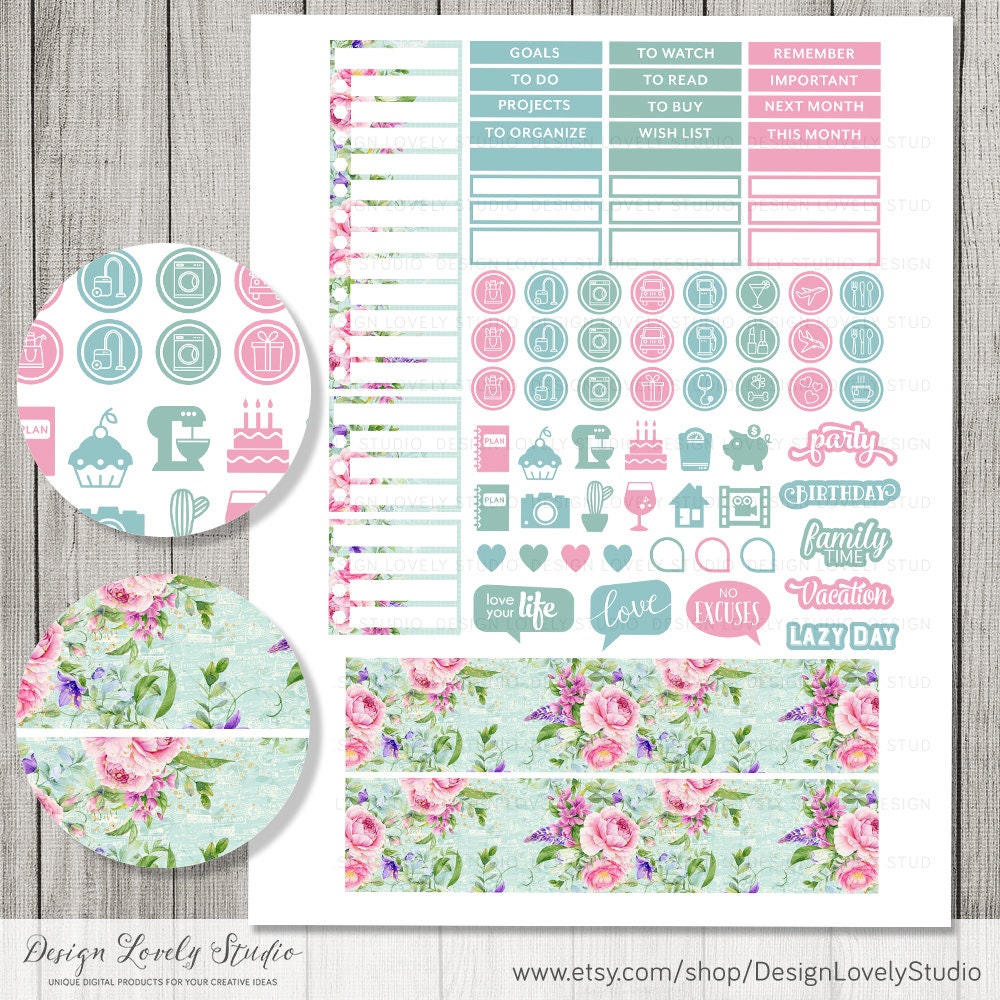 May Monthly Stickers for Erin Condren Life Planner, Printable May ...