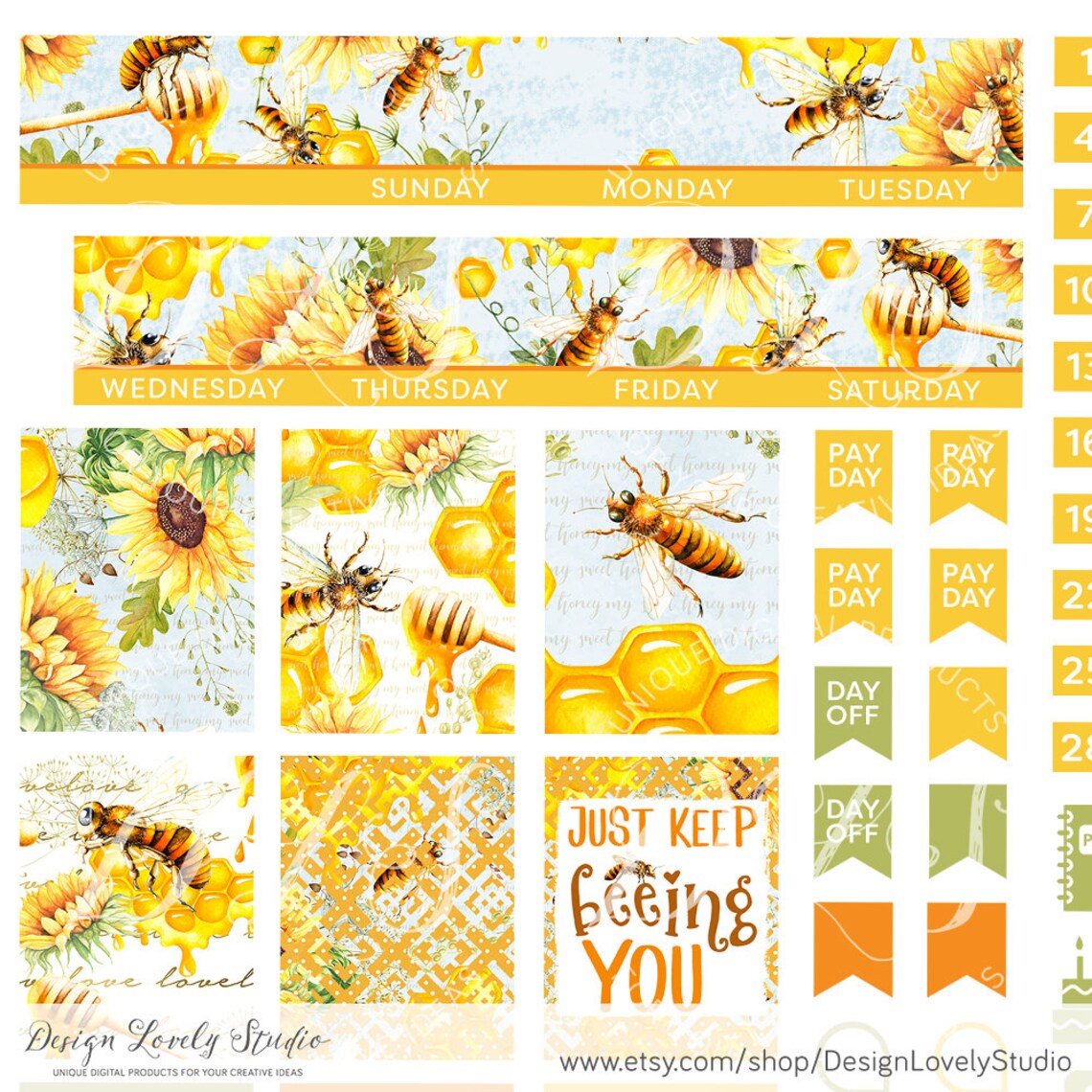 Mini Happy Planner Monthly Stickers Kit Printable Monthly - Etsy
