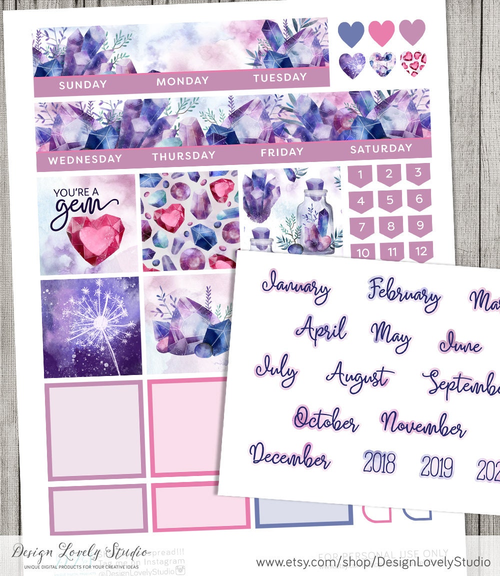 Printable Big Happy Planner Monthly Stickers Big Happy | Etsy