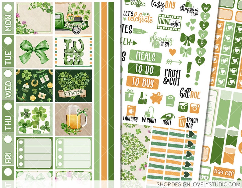 Printable Hobonichi Weeks Kit Printable ST. PATRICK'S DAY - Etsy UK