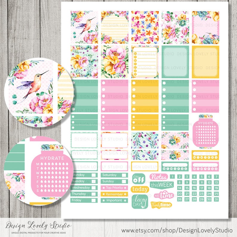 Mini happy planner stickers printable happy planner stickers etsy