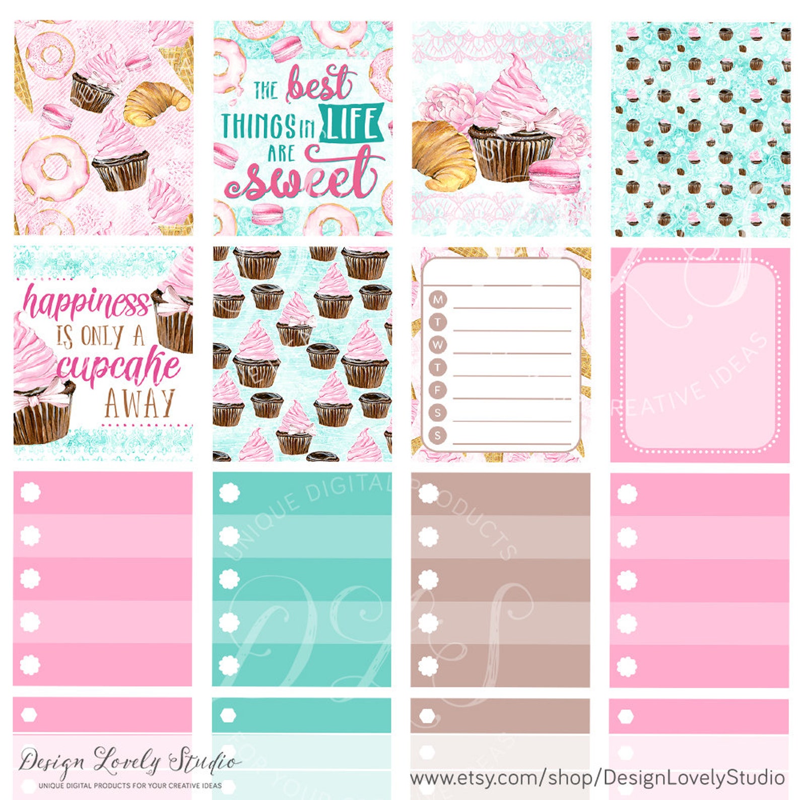 Printable Mini Happy Planner Stickers Pastel Planner Etsy