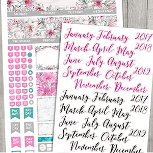 Monthly Stickers Kit for Erin Condren Planner, ECLP Monthly Stickers ...