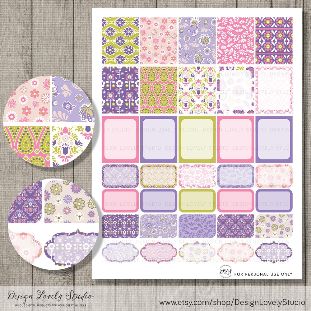 Vertical Color Stickers Printable Vertical Stickers for Erin Condren, Vertical Weekly Planner ...