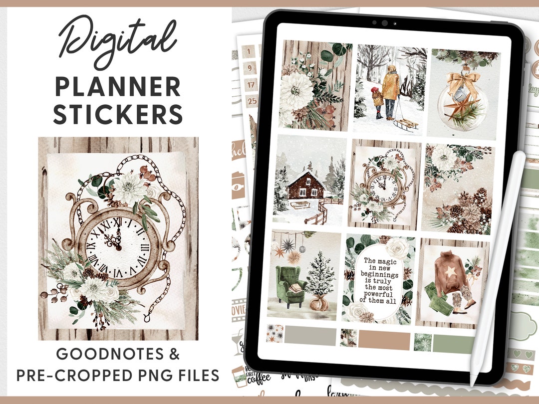 New Year Goodnotes Stickers, January Digital Stickers, New Year Planner ...