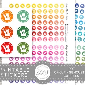 Gieter Planner Stickers, Waterplanten Herinnering, Tuinieren Planner Stickers, Gieter Pictogram Stickers, Karwei Stickers, FS167