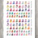Happy Mail Icon Planner Stickers, Colorful Happy Mail Stickers, Happy ...