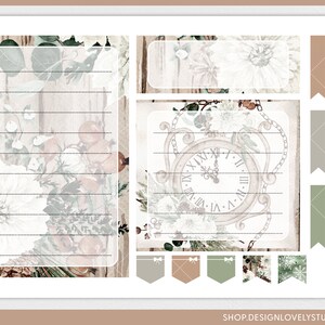 January Notes Page Kit, Printable Planner Stickers, Monthly Sticker Kit ...
