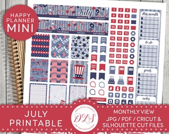 MINI HAPPY PLANNER Monthly View Kit Printable Monthly | Etsy