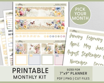 May Monthly Sticker Kit, April Planner Stickers, April Monthly Sticker Kit, Spring Printable Planner Stickers, Erin Condren Stickers, MV233