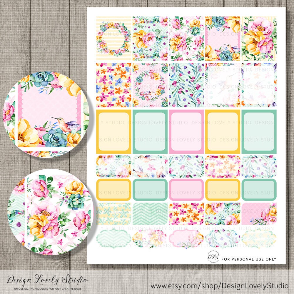 Printable Planner Stickers for Erin Condren ECLP Vertical | Etsy