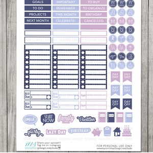 Big Happy Planner Printable Stickers, Floral Planner Stickers Printable ...