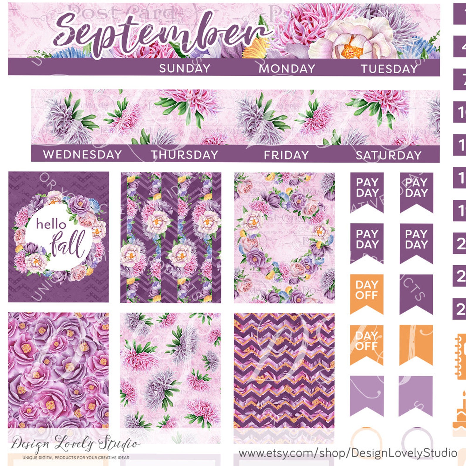 Mini Happy Planner September Kit September Monthly Printable | Etsy
