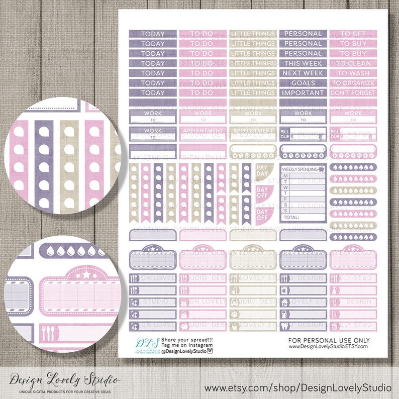 Floral Planner Stickers Spring Weekly Sticker Kit Erin - Etsy