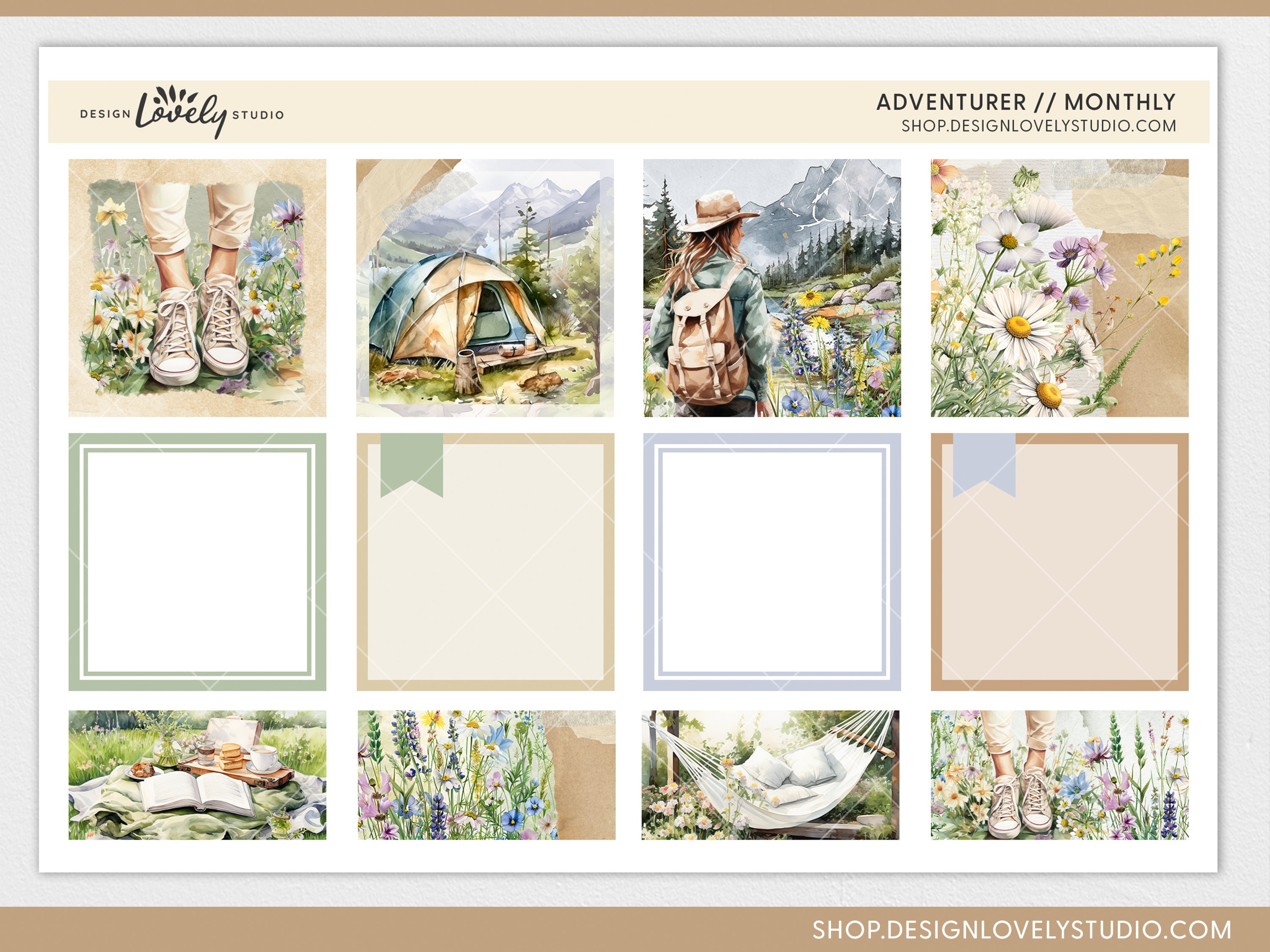 June Monthly Sticker Kit, July Planner Stickers, August Monthly Kit ...