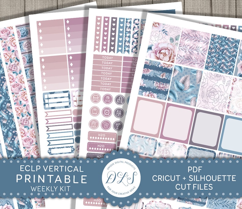 Vertical Planner Stickers for Erin Condren, Weekly Planner Kit, ECLP ...