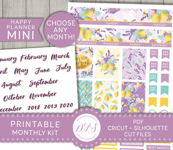 Mini Happy Planner Monthly Printable Mini Happy Planner | Etsy