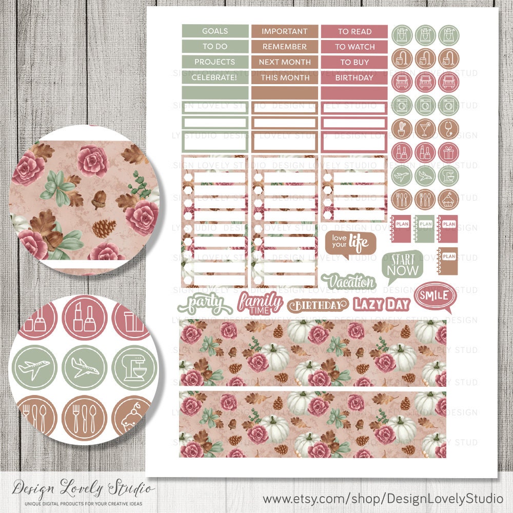 Happy Planner November Monthly Kit Printable November - Etsy