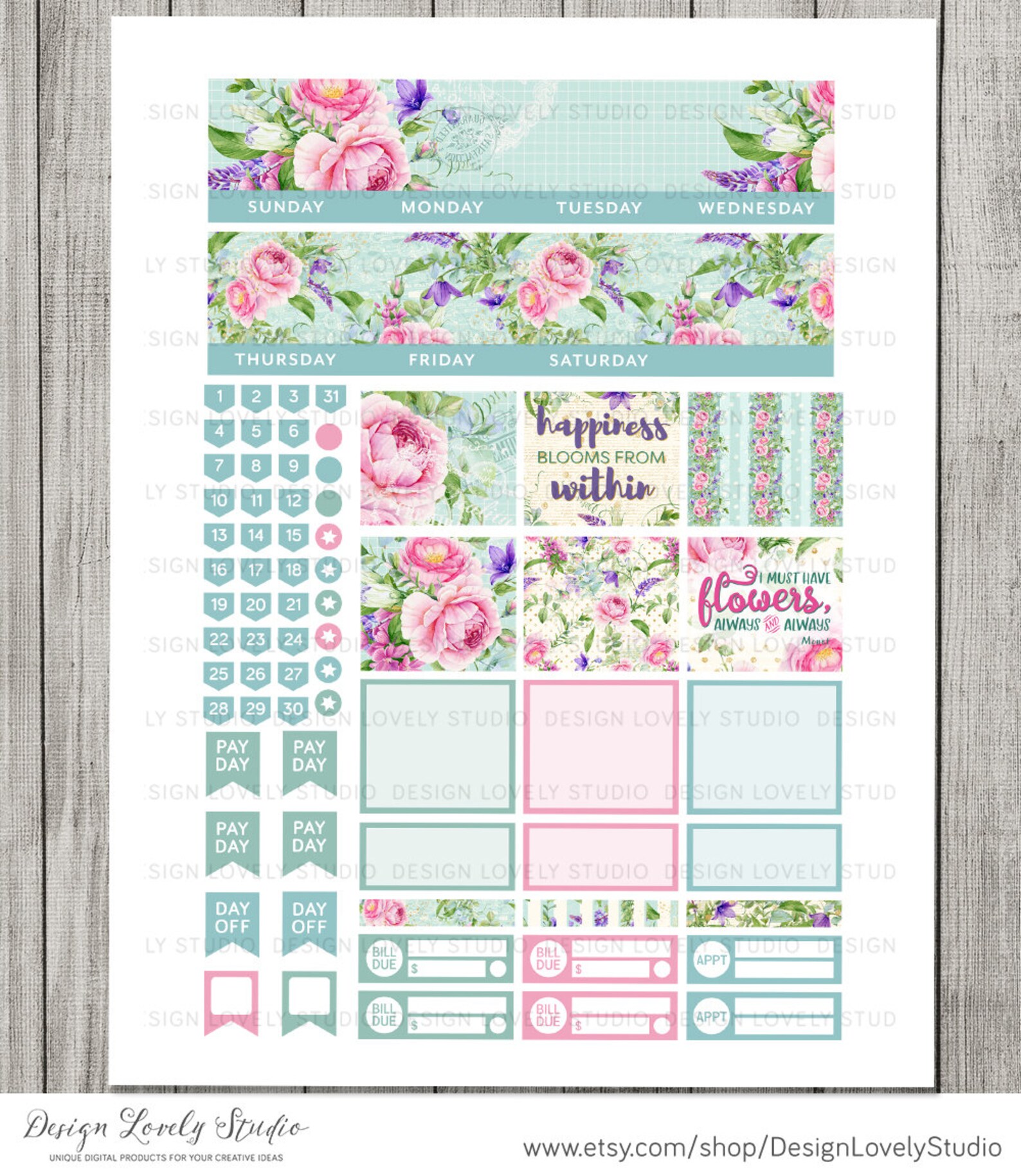 Erin Condren Monthly Planner Kit Printable Monthly Planner - Etsy