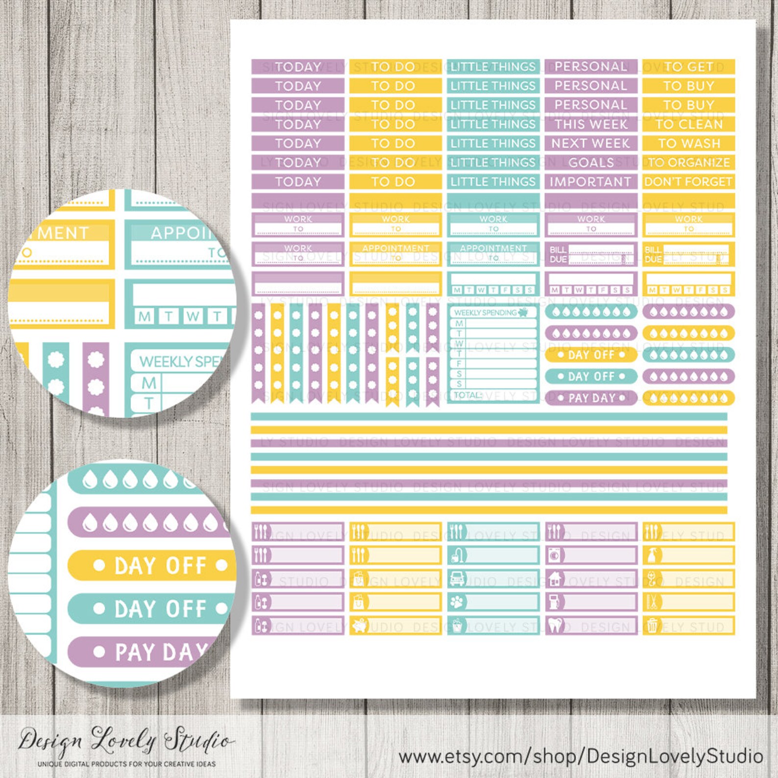 Weekly Planner Printable Erin Condren Horizontal Printable - Etsy