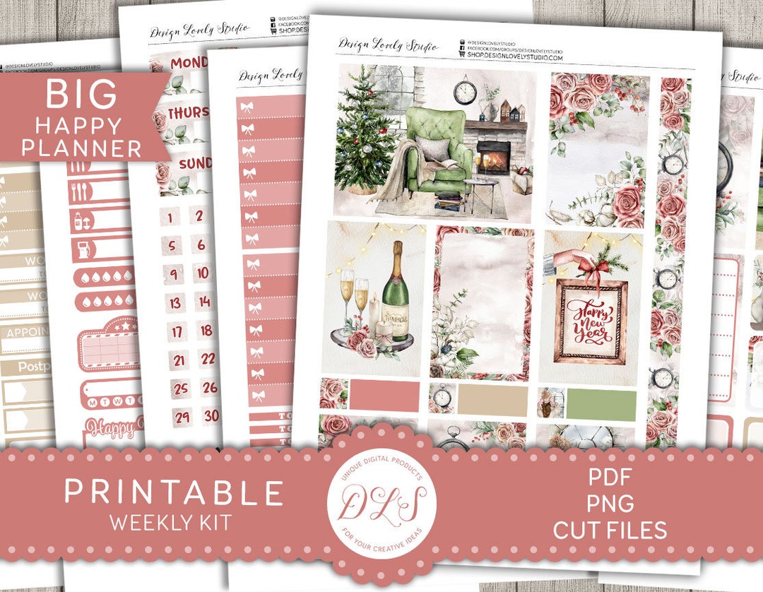 Printable JANUARY Planner Stickers Kit, January Weekly Kit, January ...