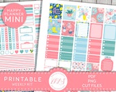 PRINTABLE Mothers Day Planner Stickers, Mini Happy Planner Printable Stickers, May Weekly Kit, Mini HP Weekly Stickers Kit, Cut Files, MW153