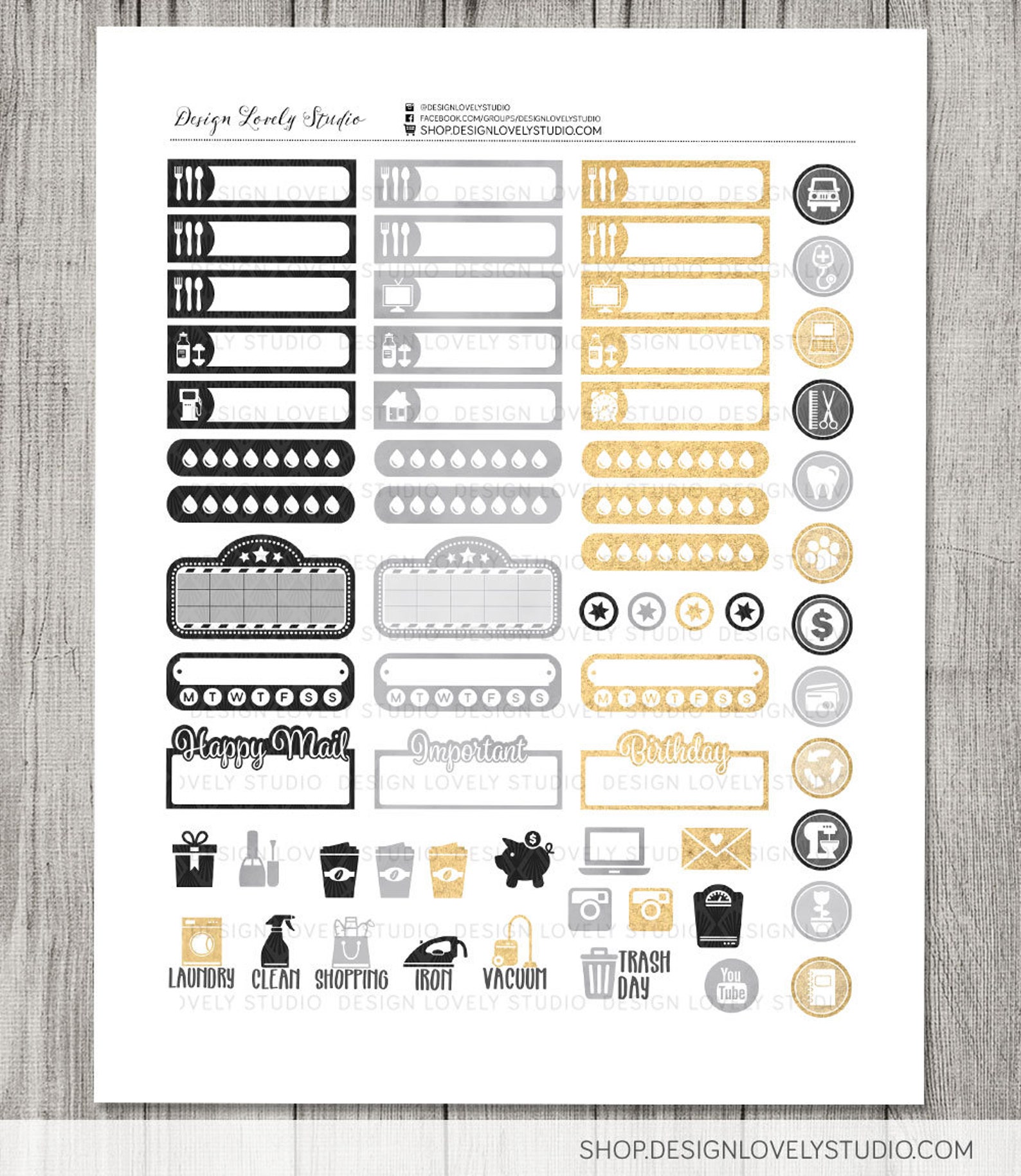 Big Happy Planner NEW YEAR Stickers Kit Printable New Year - Etsy