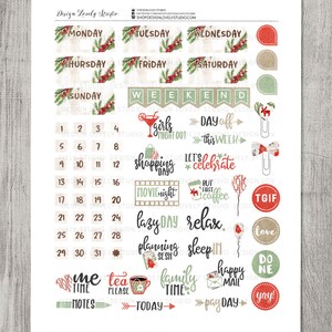 Printable CHRISTMAS Stickers Kit, Big Happy Planner Christmas Weekly ...