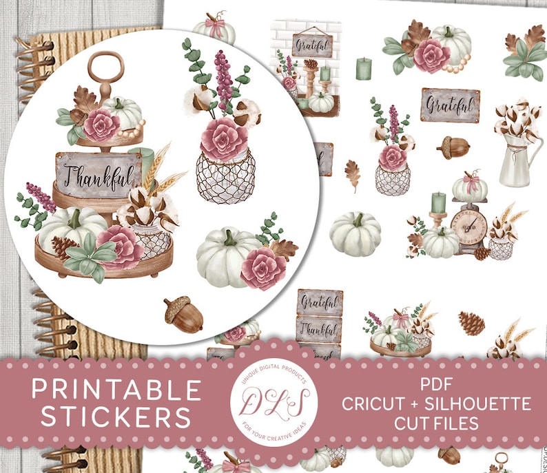 Printable Thanksgiving Planner Stickers Thanksgiving - Etsy