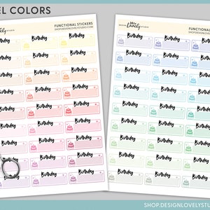 Printable Birthday Planner Stickers, Birthday Box Stickers, Birthday ...